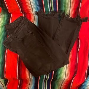 Black Distressed Grace in LA Jeans